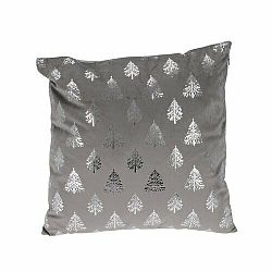 Vánoční dekorační polštářek Velvet, tm. šedá, 45 x 45 cm