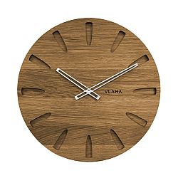 VLAHA VCT1021 dubové hodiny Grand stříbrná, pr. 45 cm