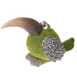 Zahradní dekorace Mechový ptáček, 40 x 25,5 x 20,5 cm