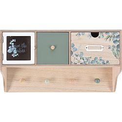 Závěsný věšák se šuplíky Nature, 37,4 x 10 x 19,8 cm