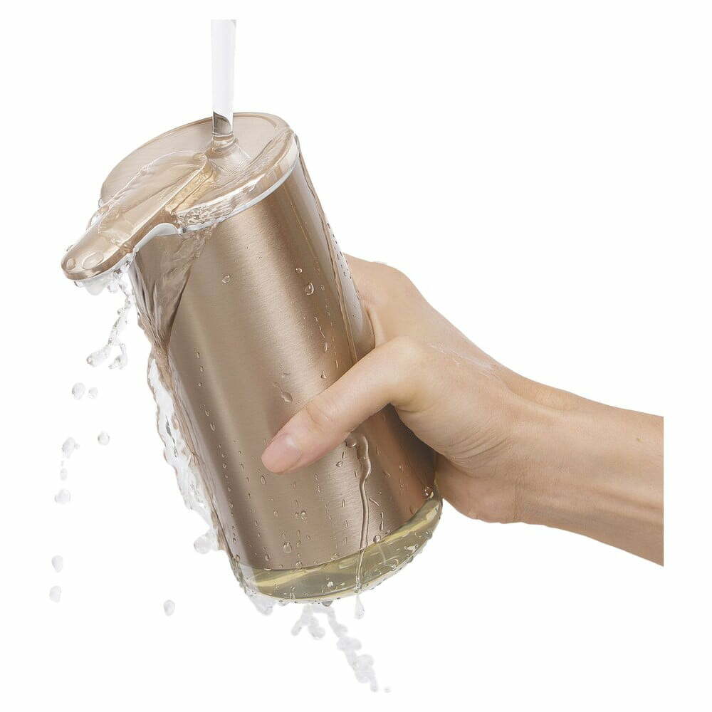 Automatický ocelový dávkovač mýdla ve zlaté barvě 266 ml - simplehuman Automatický ocelový dávkovač mýdla ve zlaté barvě 266 ml - simplehuman