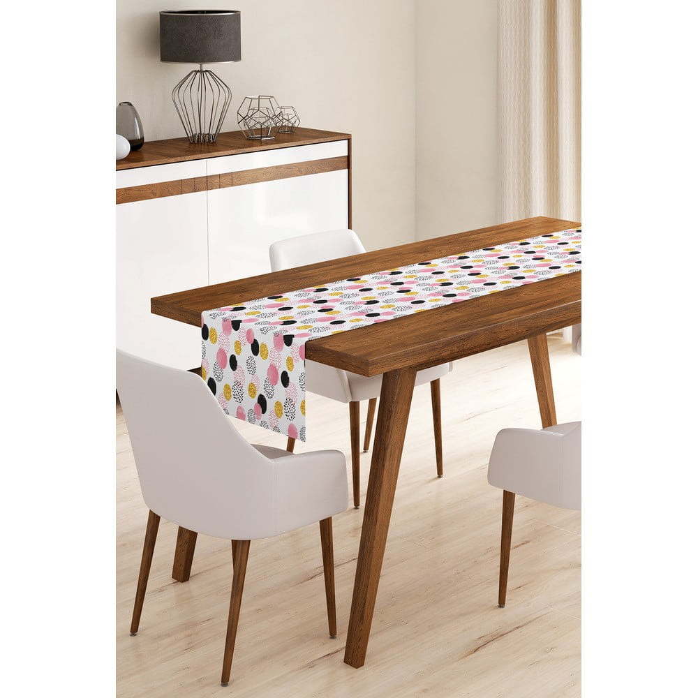 Běhoun na stůl z mikrovlákna Minimalist Cushion Covers Color Dots, 45 x 145 cm