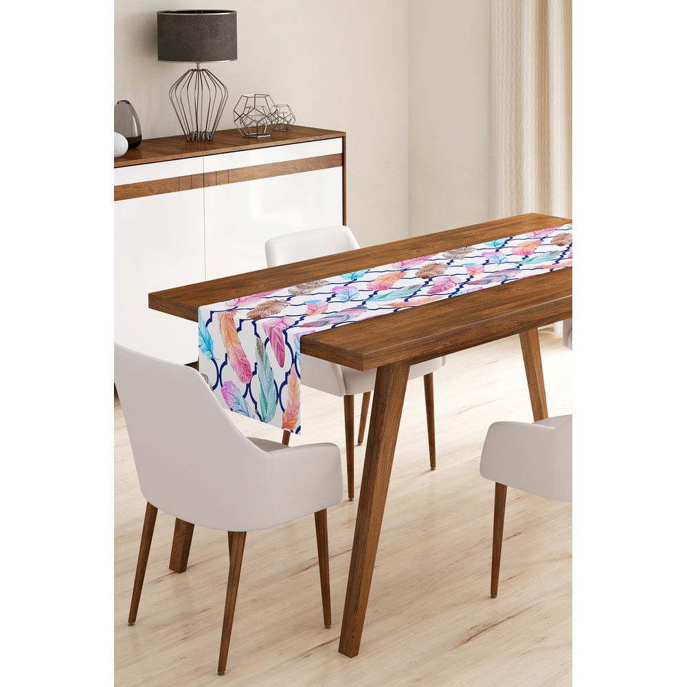 Běhoun na stůl z mikrovlákna Minimalist Cushion Covers Color Feathers, 45 x 145 cm