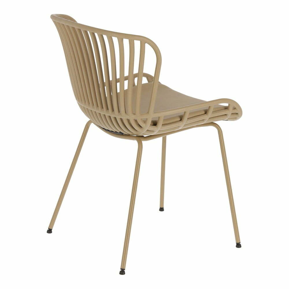 Béžová zahradní židle s ocelovou konstrukcí Kave Home Surpik Béžová zahradní židle s ocelovou konstrukcí Kave Home Surpik