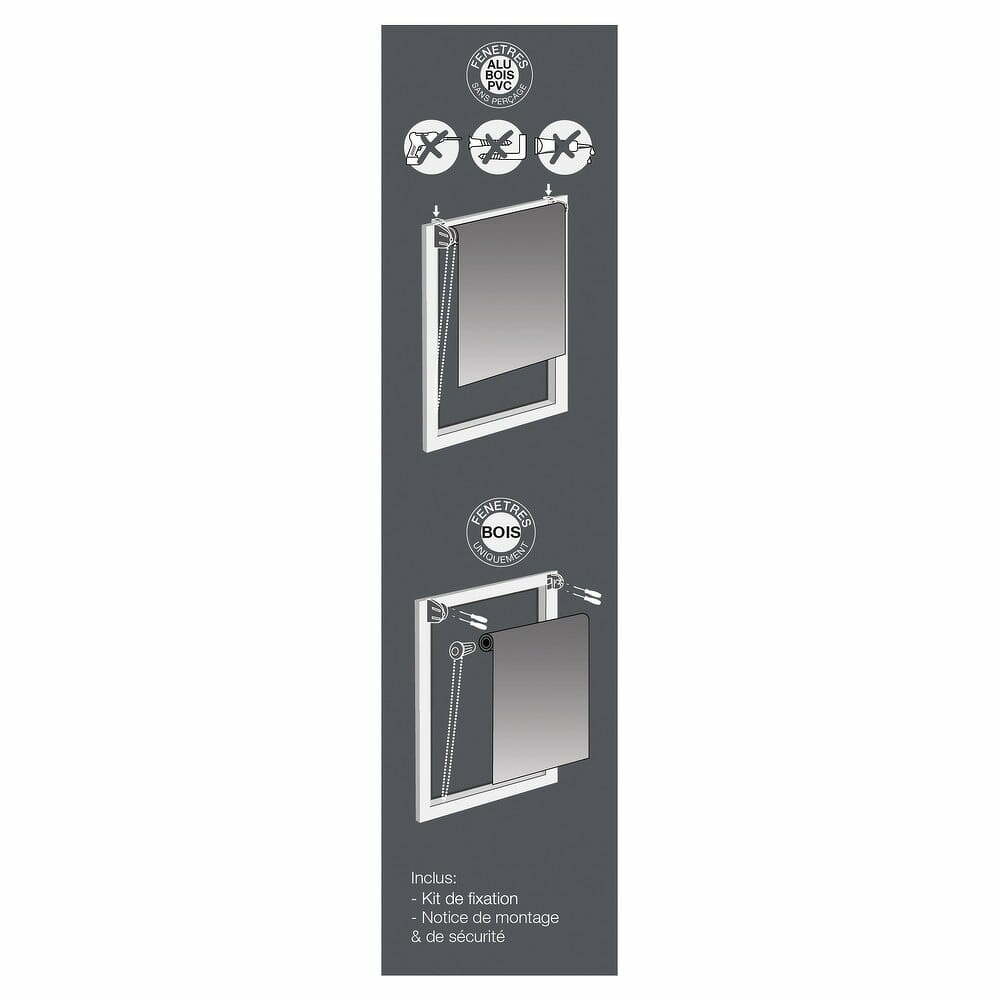 Bílá textilní roleta 60x90 cm Forelista – douceur d'intérieur