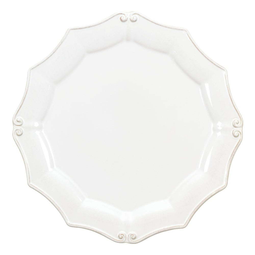 Bílý kameninový talíř Vintage Port, ⌀ 30 cm
