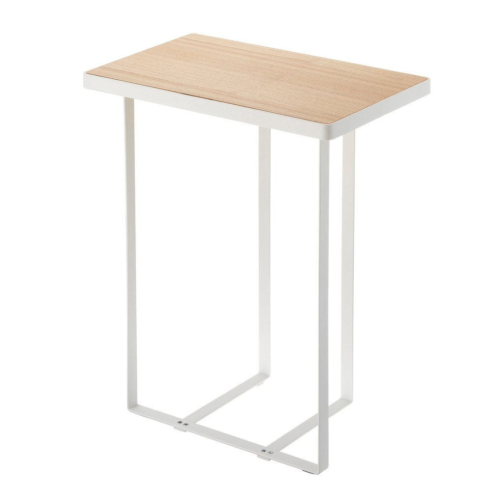 Bílý stolek se stojanem na časopisy YAMAZAKI Tower Magazine Rack&Table Bílý stolek se stojanem na časopisy YAMAZAKI Tower Magazine Rack&Table