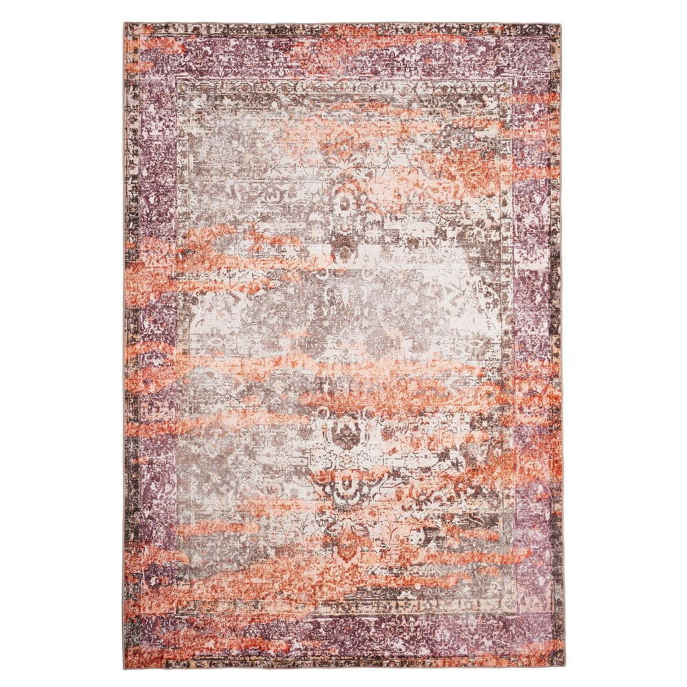 Broskvově oranžový koberec odolný proti skvrnám Webtappeti Vintage, 80 x 150 cm