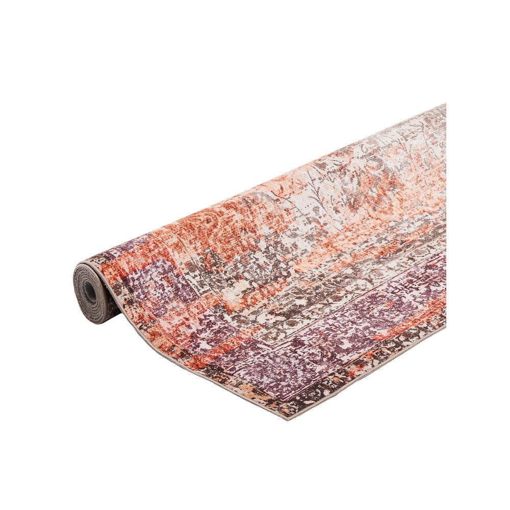 Broskvově oranžový koberec odolný proti skvrnám Webtappeti Vintage, 80 x 150 cm