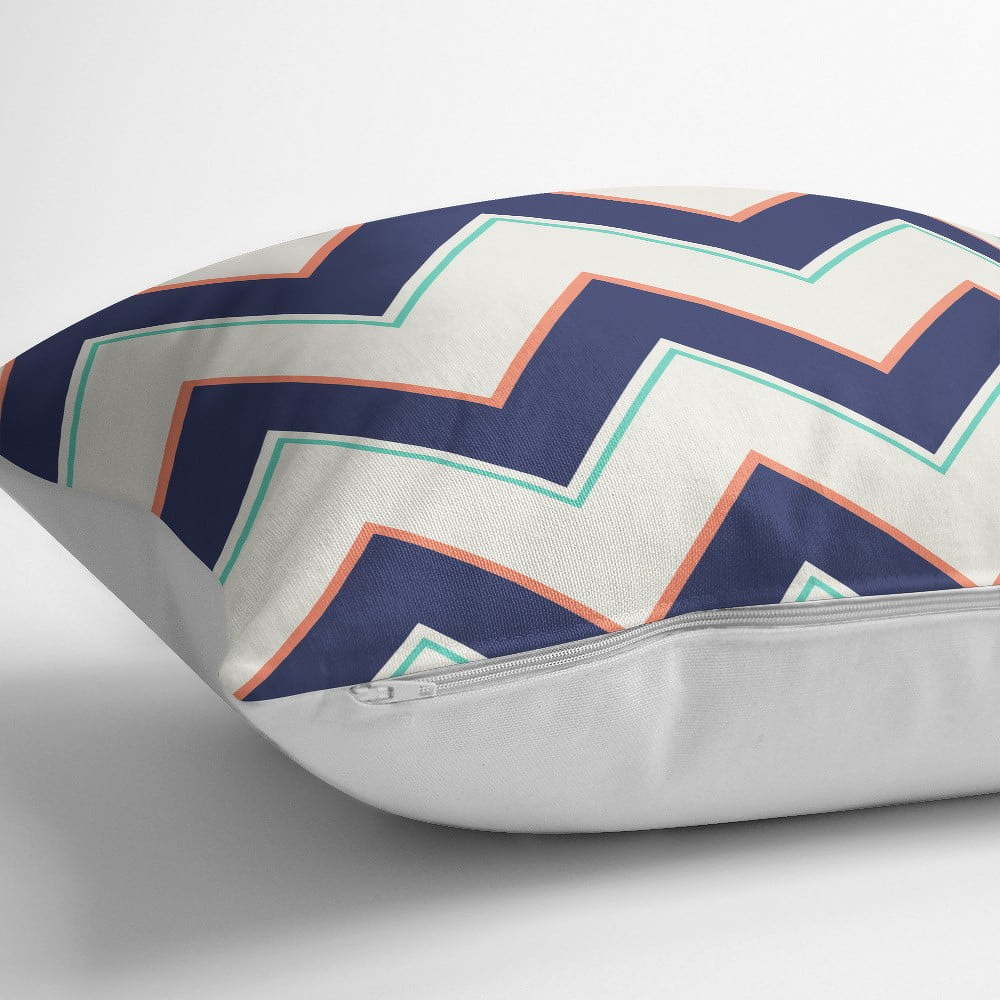 Černo-bílý povlak na polštář s příměsí bavlny Minimalist Cushion Covers Colorful ZigZag, 45 x 45 cm