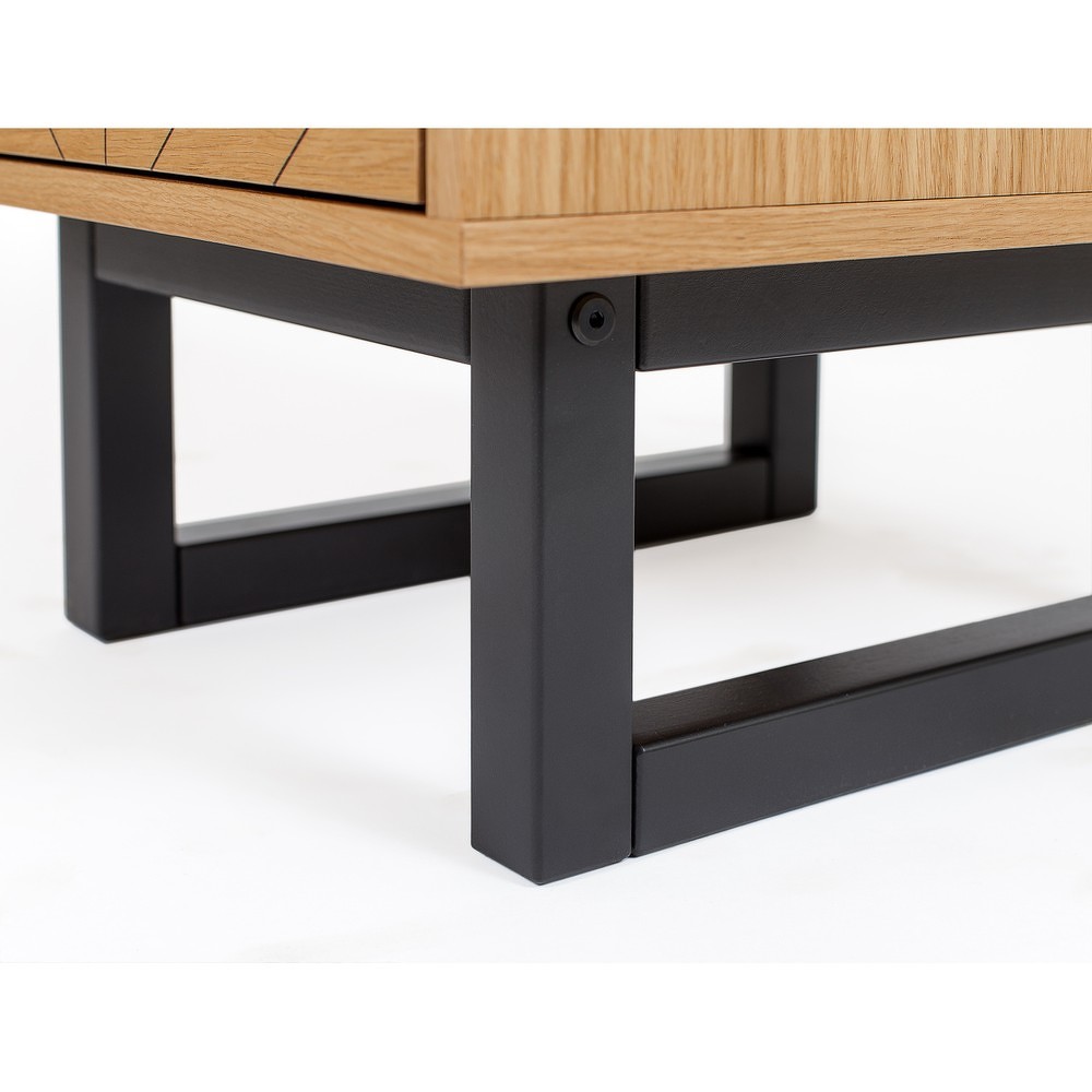 Komoda z březového dřeva Woodman Mora Narrow Herringbone Print Komoda z březového dřeva Woodman Mora Narrow Herringbone Print