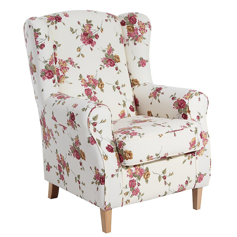 Křeslo ušák Max Winzer Lorris Vintage Beige Roses