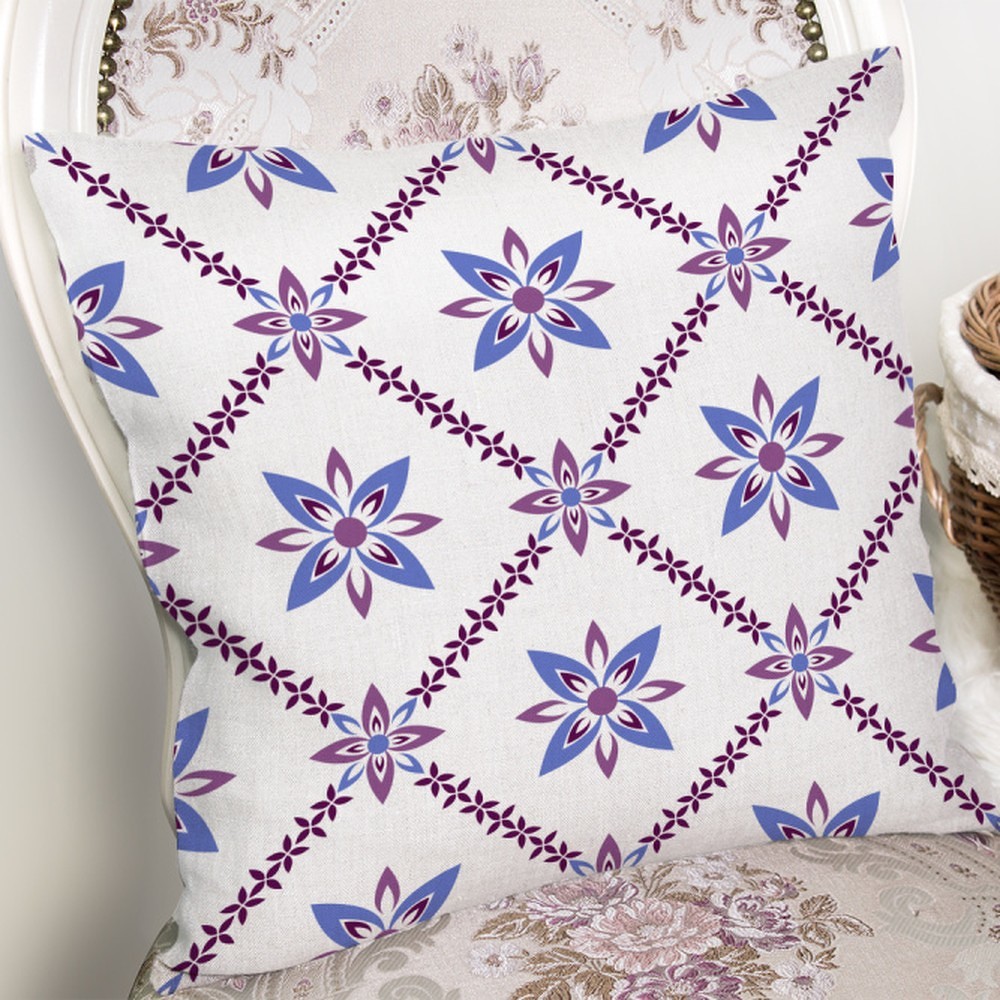 Povlak na polštář s příměsí bavlny Minimalist Cushion Covers Colorful Flower, 45 x 45 cm
