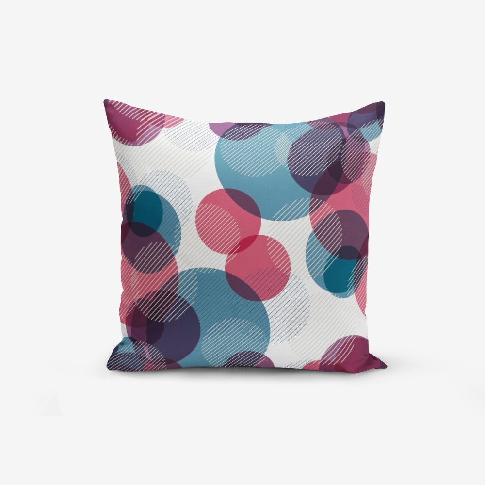 Povlak na polštář s příměsí bavlny Minimalist Cushion Covers Liandnse Colorful Ring, 45 x 45 cm