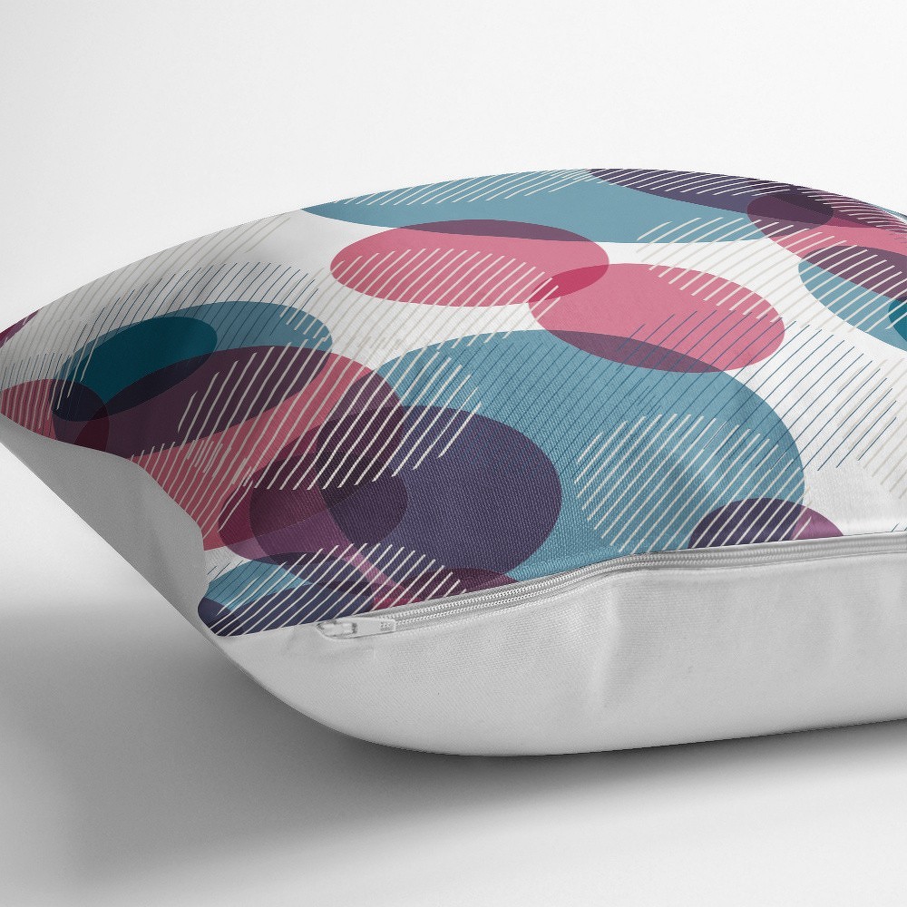 Povlak na polštář s příměsí bavlny Minimalist Cushion Covers Liandnse Colorful Ring, 45 x 45 cm