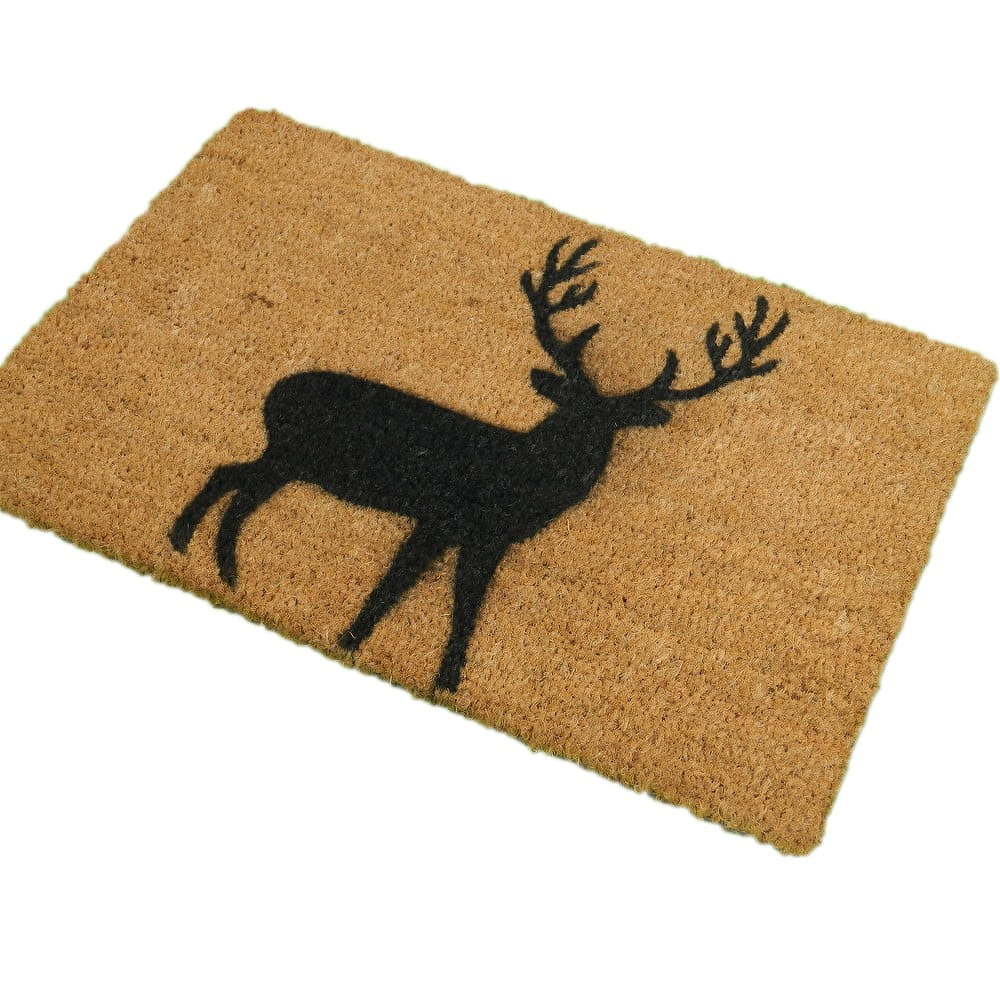 Rohožka z přírodního kokosového vlákna Artsy Doormats Stag, 40 x 60 cm