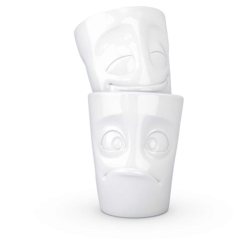 Sada 2 bílých hrnků 58products Sada 2 bílých hrnků 58products