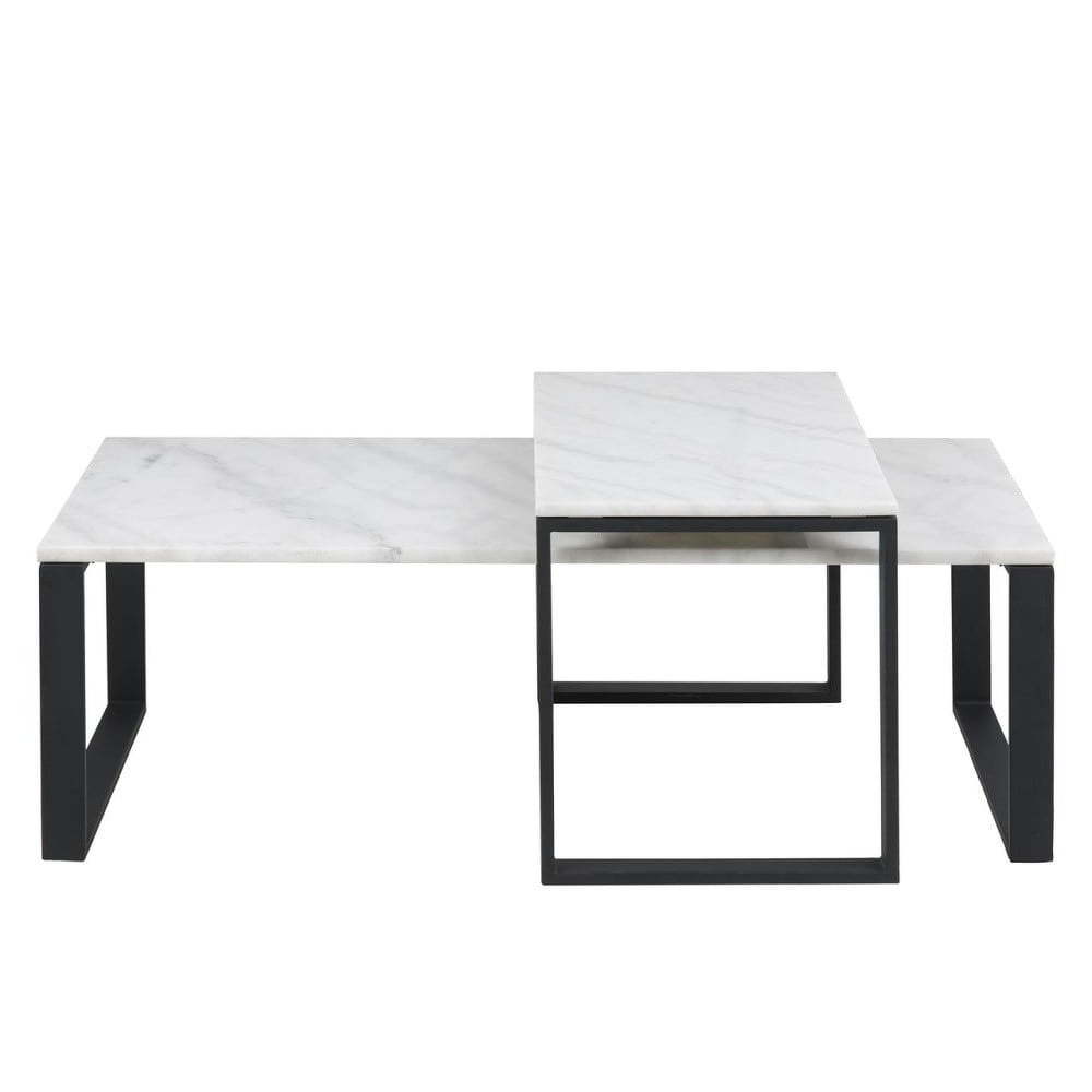 Sada 2 konferenčních stolků s mramorovým dekorem Actona Katrine Sada 2 konferenčních stolků s mramorovým dekorem Actona Katrine