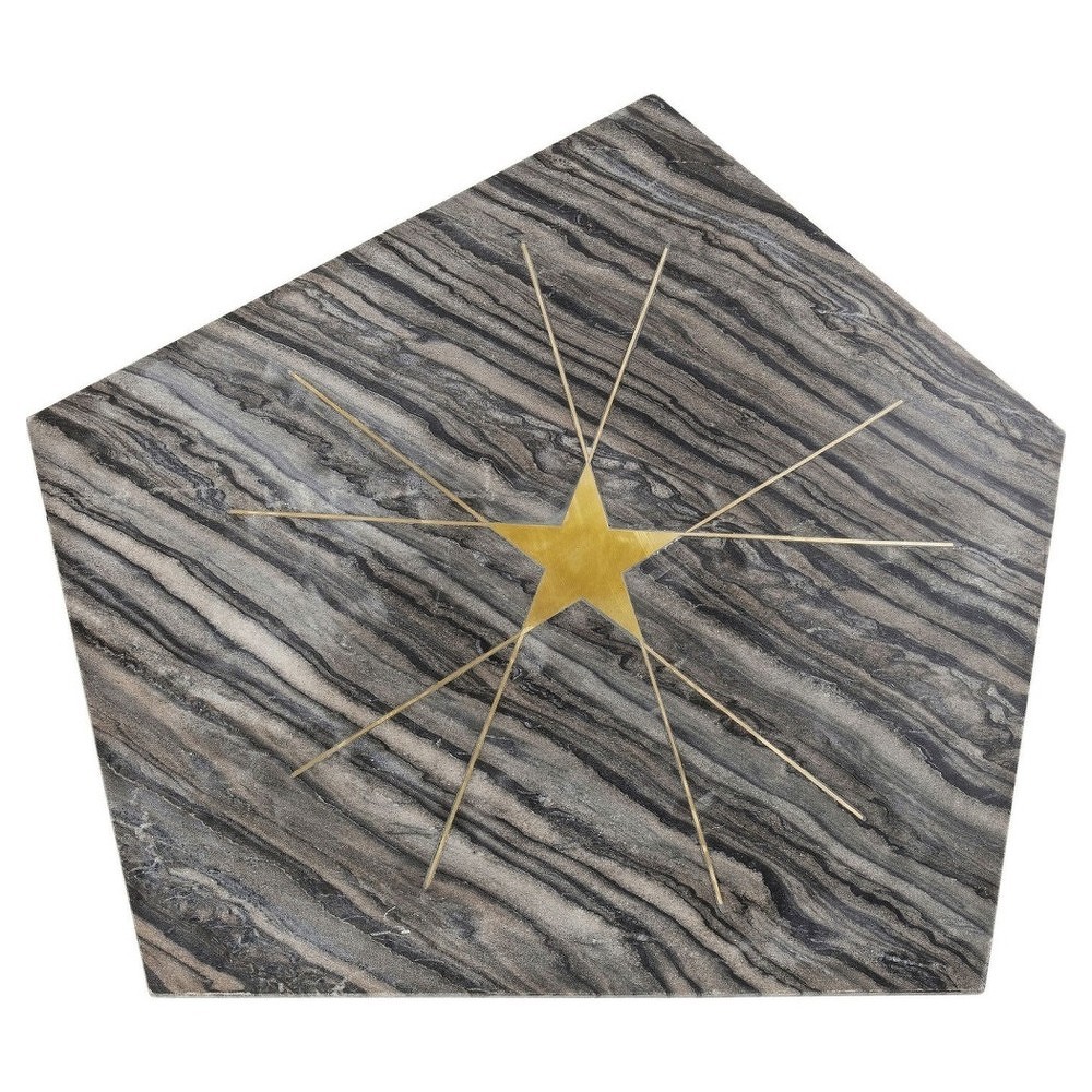 Sada 2 menších odkládacích stolků s mramorovu deskou Kare Design Pentagon