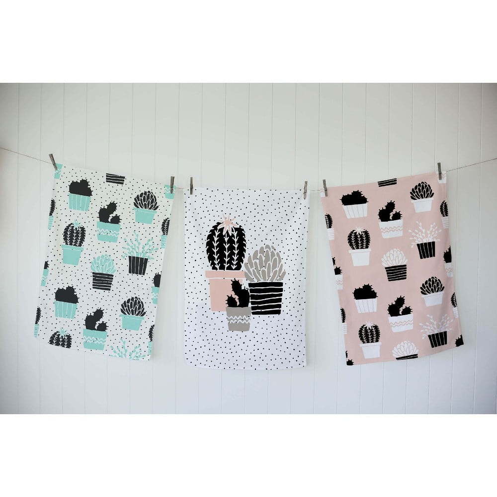 Sada 3 utěrek Really Nice Things Cactus Sada 3 utěrek Really Nice Things Cactus