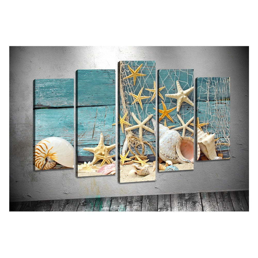 Sada 5 obrazů Tablo Center Shell Sada 5 obrazů Tablo Center Shell