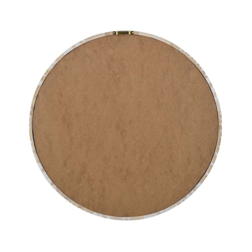 Zrcadlo v rámu z eukalyptového dřeva Moycor Vintage, ⌀ 62 cm