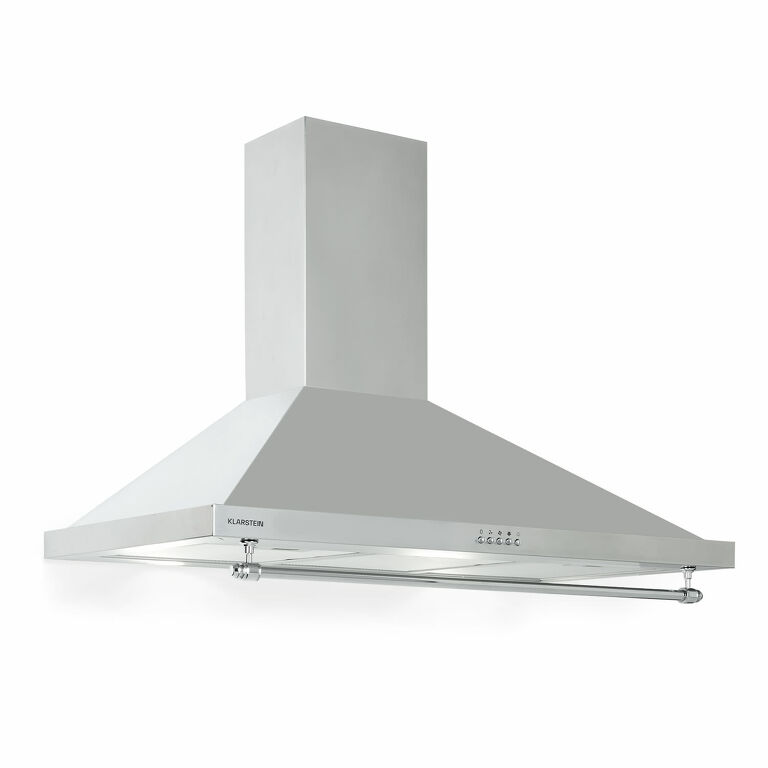 Klarstein Montblanc 90, digestoř, 90 cm, nástěnná, 610m³/h, LED, lišta, stříbrno-šedá
