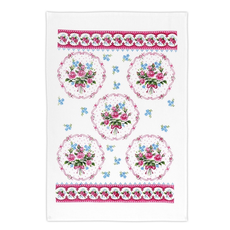 Bellatex Kuchyňská utěrka Květiny, 40 x 60 cm, sada 2 ks Bellatex Kuchyňská utěrka Květiny, 40 x 60 cm, sada 2 ks