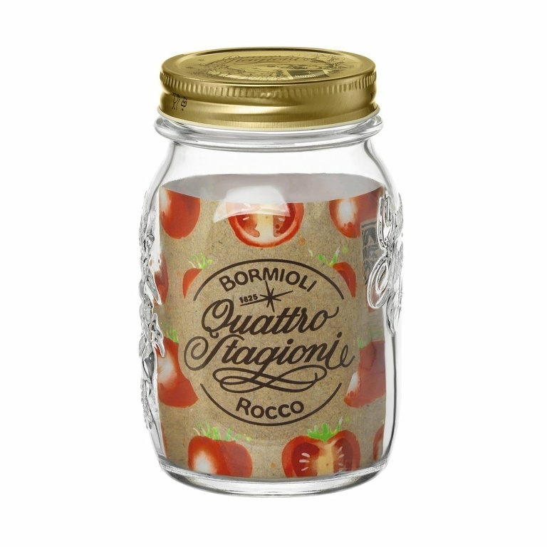 Bormioli Rocco Skleněná dóza s víčkem Quattro Stagioni, 500 ml