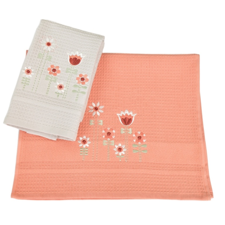 Kuchyňská utěrka vafle Květiny 40 x 60 cm, 2 ks Kuchyňská utěrka vafle Květiny 40 x 60 cm, 2 ks